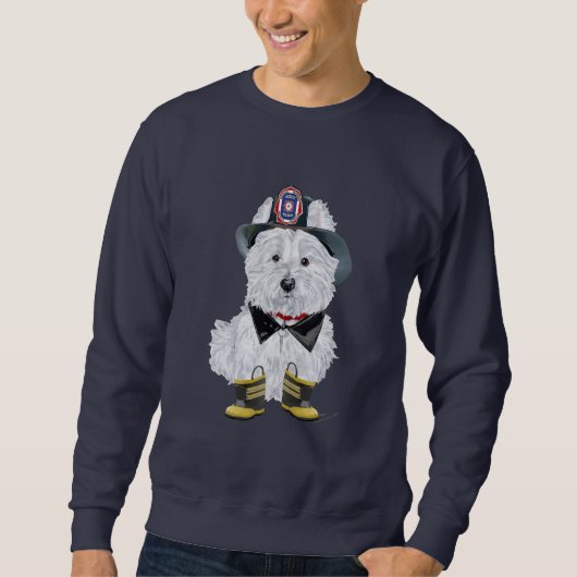 West Highland White Terrier Firefighter Sweatshirt (Vorderseite)