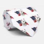West Highland White Terrier Flag Krawatte (Gerollt)