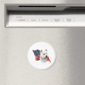 West Highland White Terrier Flag Magnet (In Situ (Geschirrspüler))