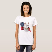 West Highland White Terrier Flag T-Shirt (Vorne ganz)