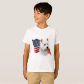 West Highland White Terrier Flag T-Shirt (Vorne ganz)
