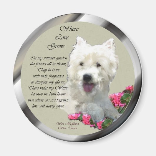 West Highland White Terrier Geschenke Magnet (Vorne)