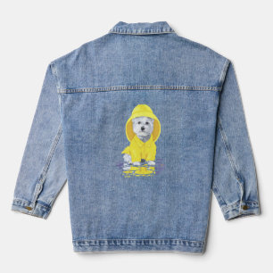 West Highland White Terrier Glatthaar Sou'wester Jeansjacke