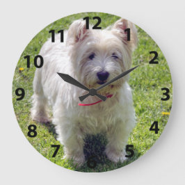 West Highland White Terrier Große Wanduhr