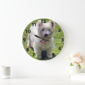 West Highland White Terrier Große Wanduhr (Zuhause)