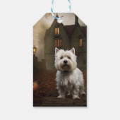West Highland White Terrier Halloween Beängstigend Geschenkanhänger (Rückseite)