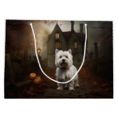 West Highland White Terrier Halloween Beängstigend Große Geschenktüte (Rückseite)