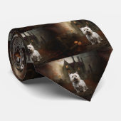 West Highland White Terrier Halloween Beängstigend Krawatte (Gerollt)