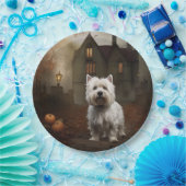 West Highland White Terrier Halloween Beängstigend Pappteller (Party)