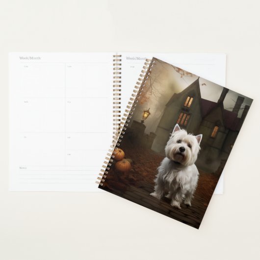 West Highland White Terrier Halloween Beängstigend Planer (Anzeige)