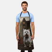 West Highland White Terrier Halloween Beängstigend Schürze (Getragen)