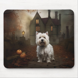 West Highland White Terrier Halloween Gruselig Mousepad