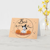West Highland White Terrier Halloween Karte (Gelbe Blume)