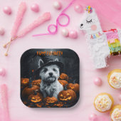 West Highland White Terrier Halloween Pappteller (Party)