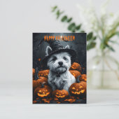 West Highland White Terrier Halloween Postkarte (Stehend Vorderseite)