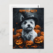 West Highland White Terrier Halloween Postkarte (Vorne/Hinten)