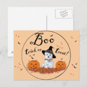 West Highland White Terrier Halloween Postkarte (Vorne/Hinten)