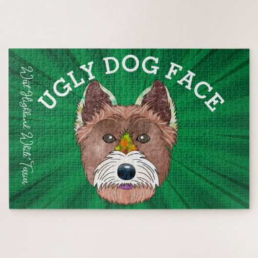 West Highland White Terrier hässlicher Hund 1000 S Puzzle (Horizontal)