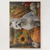 West Highland White Terrier Herbst Erntedank Puzzle (Vertikal)