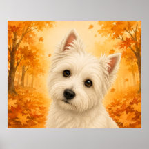 West Highland White Terrier Herbst Hund