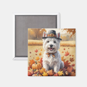 West Highland White Terrier Herbstlaub Magnet