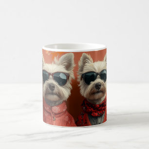 West Highland White Terrier Herz Valentinstag Kaffeetasse