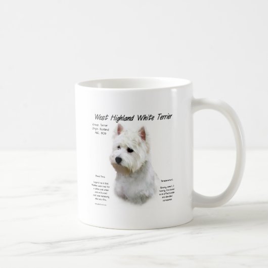 West Highland White Terrier History Design Kaffeetasse (Rechts)