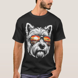 West Highland White Terrier Hund Westie Sonnenbril T-Shirt