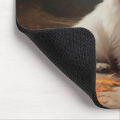 West Highland White Terrier im Herbst Leaves Fall Mousepad (Ecke)