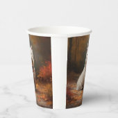 West Highland White Terrier im Herbst Leaves Fall Pappbecher (Rechts)