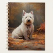 West Highland White Terrier im Herbst Leaves Fall Planer (Vorderseite)