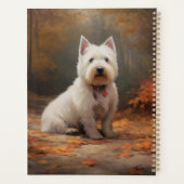 West Highland White Terrier im Herbst Leaves Fall Planer (Rückseite)