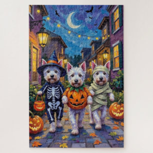 West Highland White Terrier in Halloween-Kostümen Puzzle
