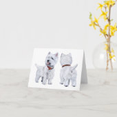 West Highland White Terrier Karte (Gelbe Blume)