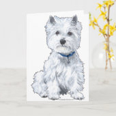 West Highland White Terrier Karte (Gelbe Blume)
