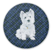 West Highland White Terrier Keramikknauf (Vorderseite)