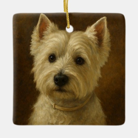 West Highland White Terrier Keramikornament (Vorderseite)