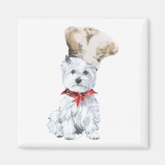 West Highland White Terrier Koch Magnet (Vorne)