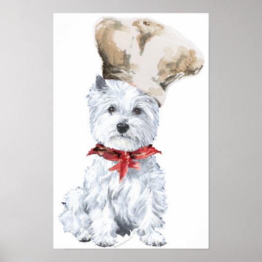 West Highland White Terrier Koch Poster (Vorne)