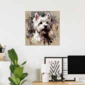 West Highland White Terrier Kunstposter Poster (Heimbüro)