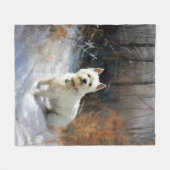 West Highland White Terrier lassen es Weihnachten  Fleecedecke (Vorderseite (Horizontal))