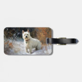 West Highland White Terrier lassen es Weihnachten Gepäckanhänger (Rückseite horizontal)