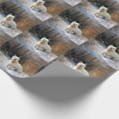 West Highland White Terrier lassen es Weihnachten  Geschenkpapier (Ecke)