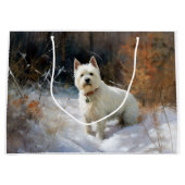 West Highland White Terrier lassen es Weihnachten Große Geschenktüte (Vorderseite)