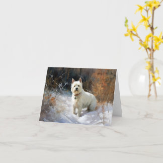 West Highland White Terrier lassen es Weihnachten Karte