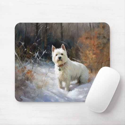 West Highland White Terrier lassen es Weihnachten Mousepad (Mit Mouse)