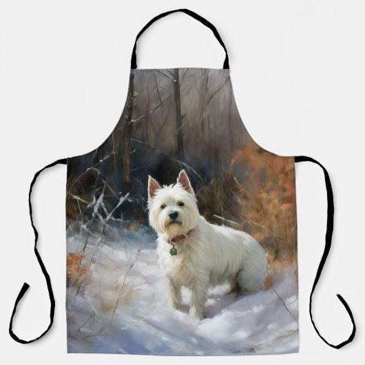 West Highland White Terrier lassen es Weihnachten  Schürze (Vorderseite)