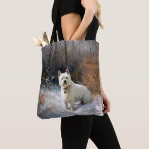 West Highland White Terrier lassen es Weihnachten Tasche