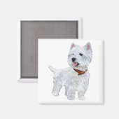 West Highland White Terrier Magnet (Vorderseite/Rückseite)