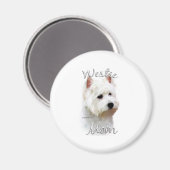 West Highland White Terrier Mama 2 Magnet (Vorderseite/Rückseite)